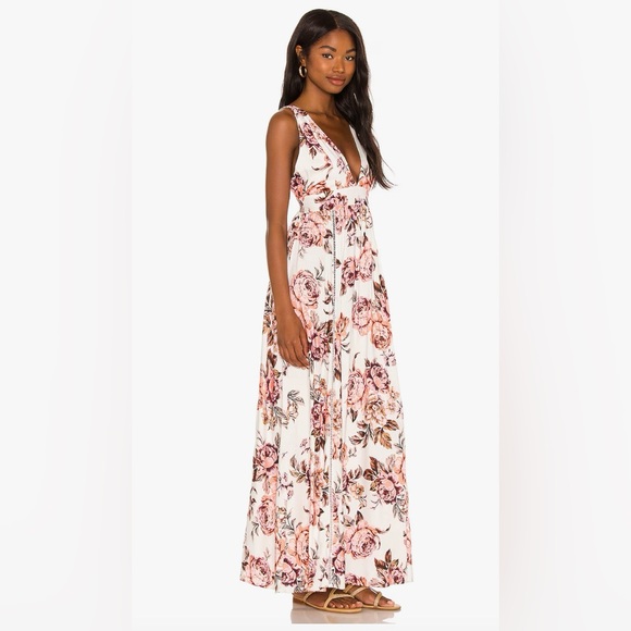 Maaji Rose Glaring Maxi Dress Pink Floral from Revolve - Picture 2 of 7